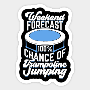 Trampoline Jumping Gymnastics Trampolining Gift Sticker